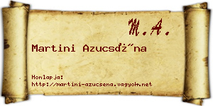 Martini Azucséna névjegykártya